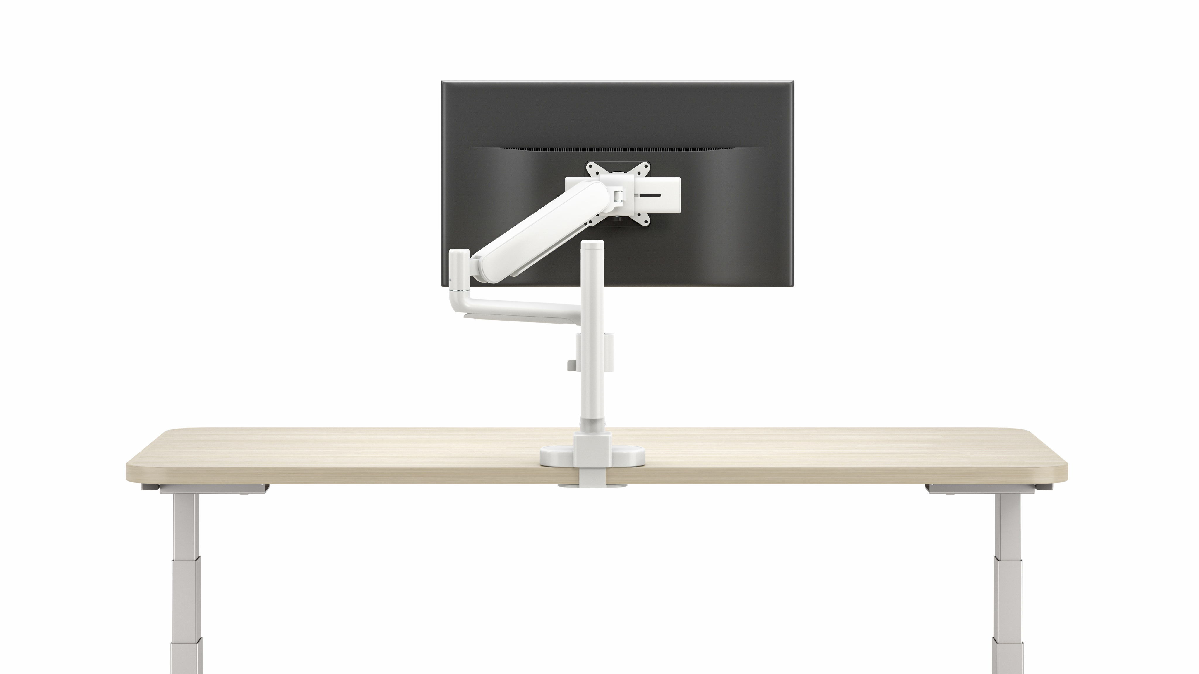Performance Series Monitor Arm, Single, White finish