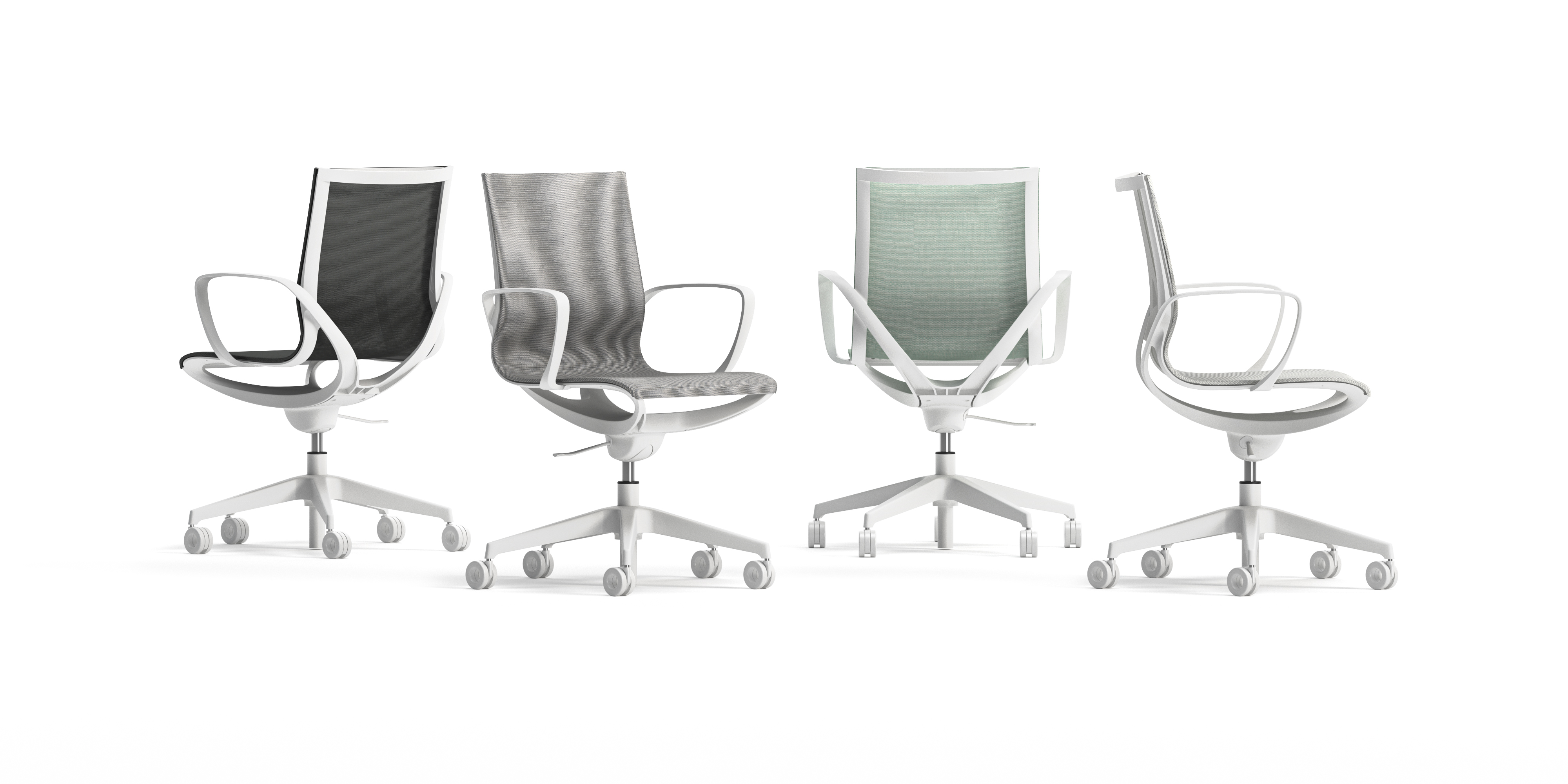Full Mesh Color Options with White Frame