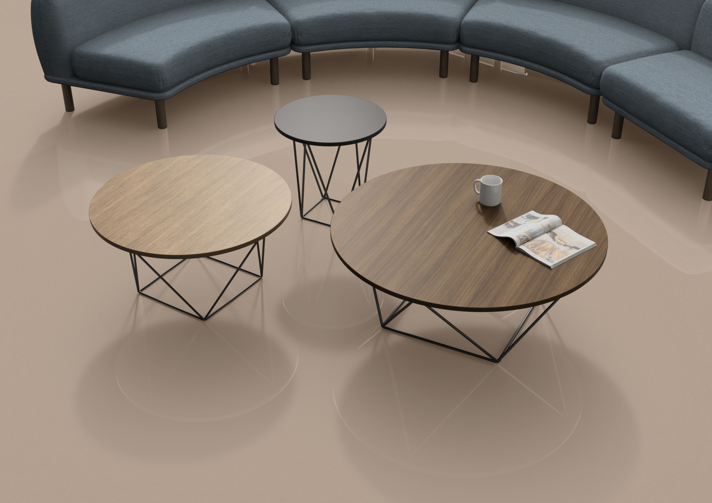 Prisma: Two Coffee Table Options and Side Table