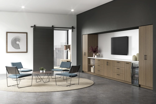 Lounge Area with monitor wall