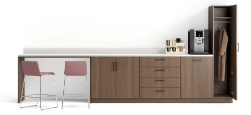 AIS CaseWorks hoteling with tall storage
