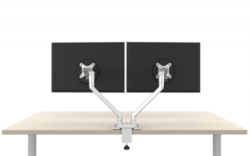 Standard Series Dual Monitor Arm, back view