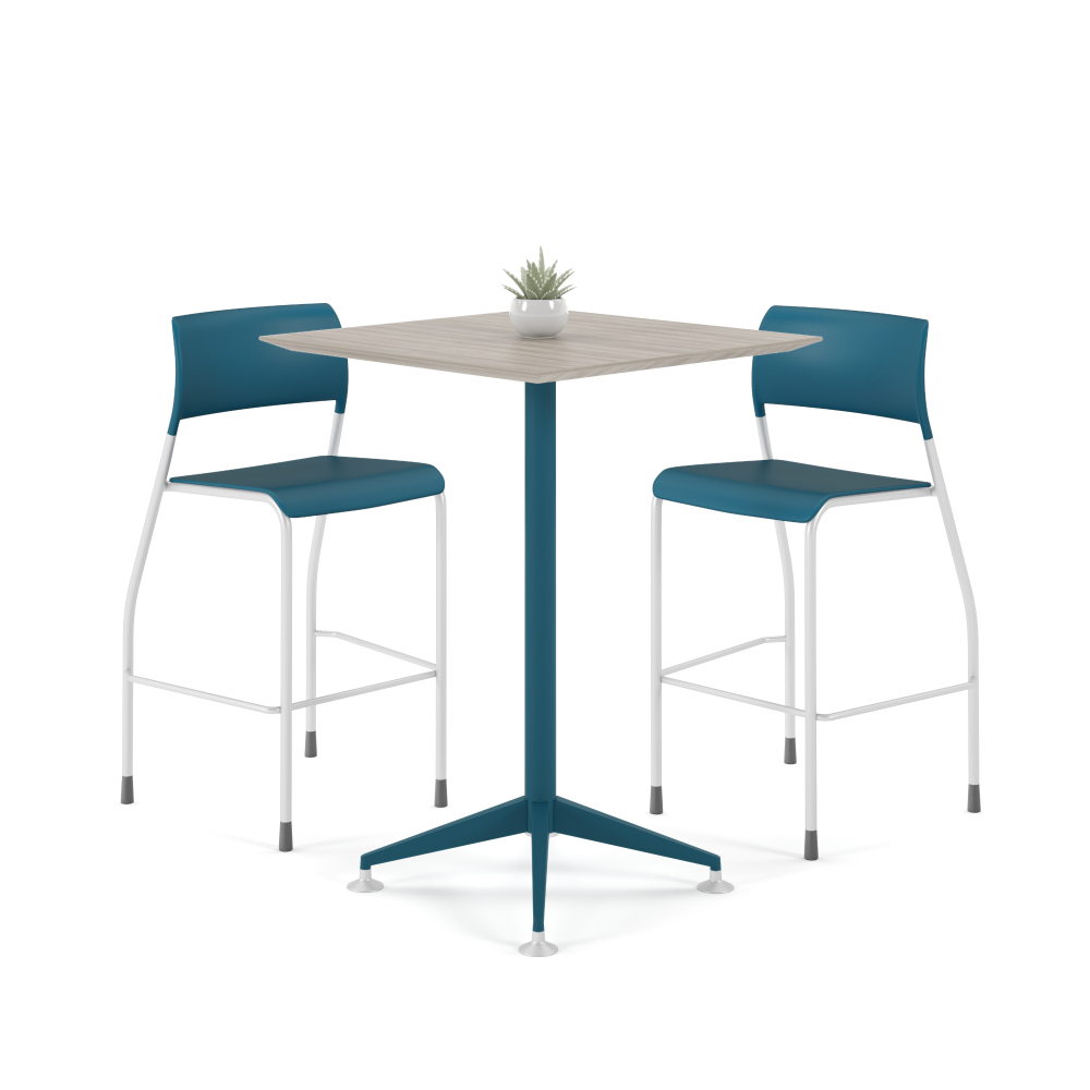 Baltic Blue with Day-to-Day table with Baltic Blue painted leg